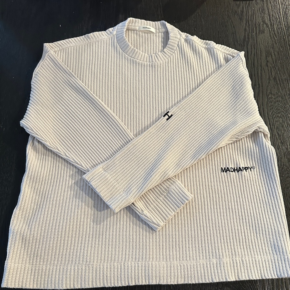 Madhappy Textured Cream Crewneck Sweater